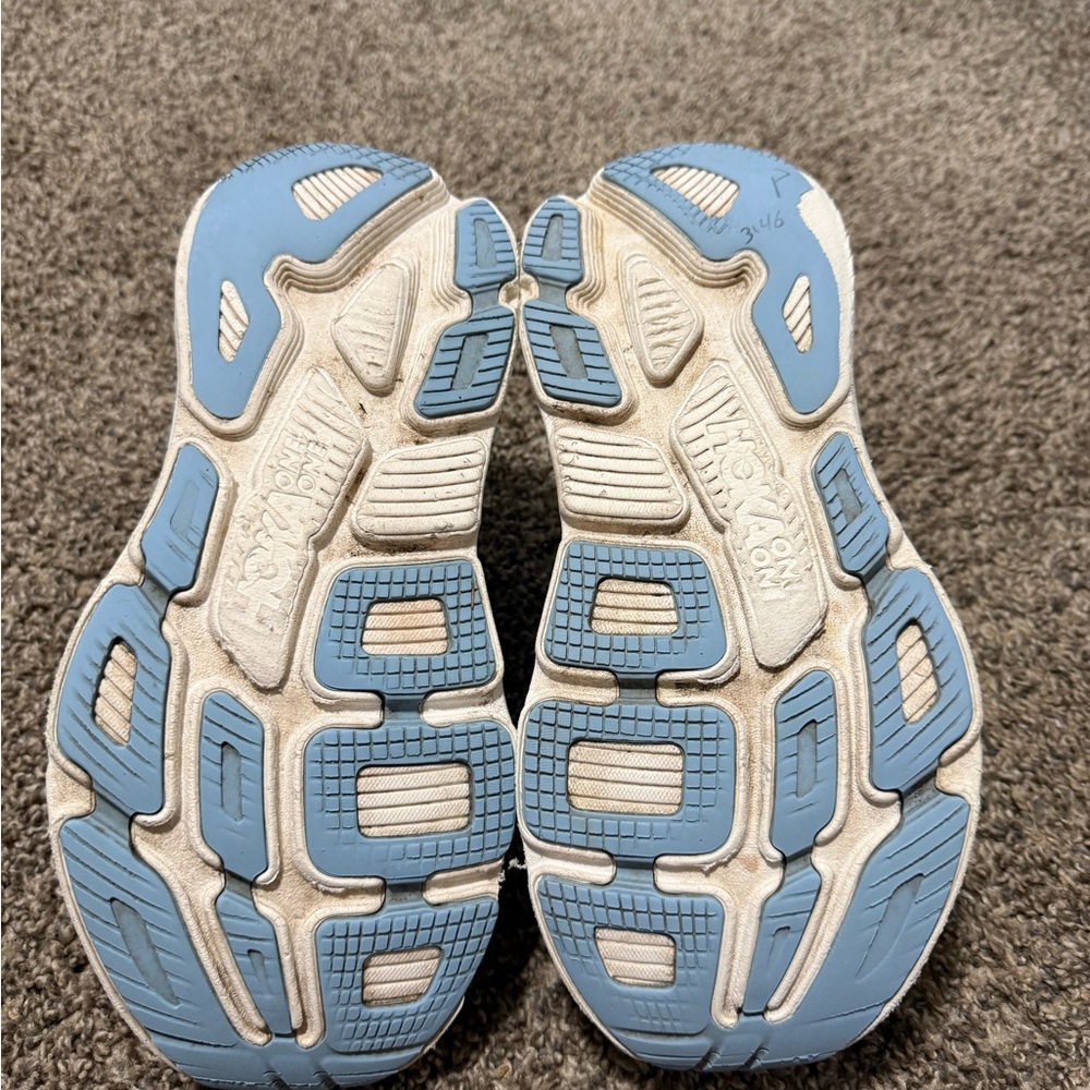 Hoka Women's Bondi 7 Running Shoe in Pale Blue - Picture 7 of 8